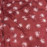Madewell Maroon Palm Tree Courier Button Down Short Sleeve Top Shirt size Small Photo 6