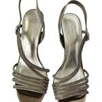 Caparros  size 9 womens silver glitter strap heels 4” heels Photo 0