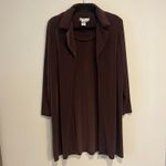 Coldwater Creek Separates Midi Dress Tunic Jacket Set Slinky Brown Petite 14 Photo 2