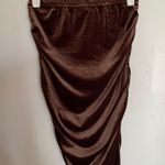 NWOT Brown velvet ruched skirt (S) Photo 5