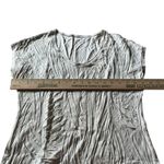 Chico's  T Shirt Women's 0 Cream Short‎ Sleeve Textured Rip Torn Distressed Photo 5