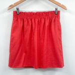 J.Crew  Sidewalk Skirt High Waisted Coral Salmon Smocked Paperbag Waist 6 Photo 3