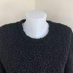 Lululemon Wool Whenever Crew Sherpa Fleece Zip Back Pullover Sweater Sz 2 Black Photo 2