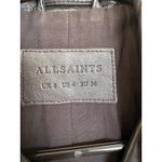 AllSaints Women’s Balfern Biker Leather Jacket Black Moto All Saints Belted US 4 Photo 6