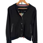 Olivia Culpo x Le Tote Reversible Bomber Jacket Floral Print Faux Leather size L Size L Photo 10