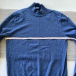 Brooks Brothers  346 Heather Navy Blue Merino Wool Mockneck Sweater Size Large Photo 1