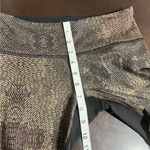 Lululemon Size 6 Wunder Under Crop II Full On Luon Golden Goddess Cashew Black Photo 7