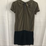 Sandro two tone dress in silk and stretch knit Photo 1