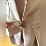 Vera Wang  White Champagne Illusion Lace Bow Back Knee Length Dress Photo 2