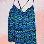 New! Slimming Blue Tankini Swim Suit Top Photo 2