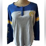 NFL Women’s Long Sleeve Waffle Knit T Los Angeles Rams Blue Size XL Photo 0