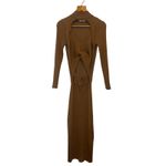 Amur Guadalupe Brown Ribbed Knit Cutout Midi Dress Size M Size M Photo 3