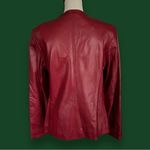 Couture By. J.Park Dark Red Zipper Front Lambs Leather Jacket. SZ.M. Size M Photo 2
