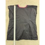 Womens Black Embroidered Mexican Tunic Top Short Sleeve Floral Blouse Festival Size L Photo 2