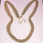 Premier Designs  Soft Satin Gold Tone Multi Strand Boho Necklace Photo 1
