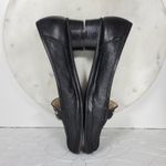 Rangoni Loafers Womens 8 Black Leather Soft Mesh Oval Heels Slip On Italy Photo 12