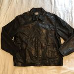 Cutter and Buck Vintage Black Leather Jacket Photo 2