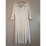 Black Halo  cream knee length Jackie O Swing Dress size 10 Photo 8