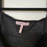 BCBGeneration BCBGgeneration Black Silver Long Sleeve Crop Top Photo 6