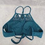 Xhilaration  Green Lace Padded Bikini Top Swimwear Swimsuit String Tie Small Photo 1