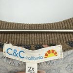 C&C California  Leopard Print Sweatshirt Size 2XL Plus Size Photo 6