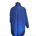 Woman Within  blue quilted zip up lightweight jacket with side pockets! Photo 3