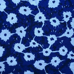 Kate Spade Saturday Blue Floral Short Sleeve Fold Over Shoulder Top Size M Photo 2