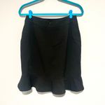 Tahari Arthur S. Levine Black Pencil Skirt With Ruffle Trim Photo 1