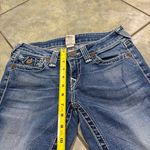 True Religion Womens Cropped Distress Washed Sz 28 Disco Joey Flare Logo Y2K EUC Photo 11
