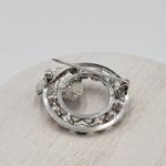 Sterling Silver Multi Color Rhinestone Wreath Brooch Pin Set Mother's Day Gift Photo 9