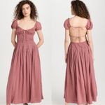 Free People  Dainty Romantic Ethereal Feeling Bonita Midi Maxi Dress Rose Large Photo 5