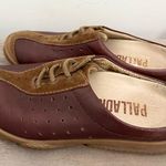 Palladium  Mule Sneaker Maroon Tan Perforated Open Heel Flats shoes Women's US 7 Photo 4