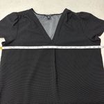 Hilary Radley Black and White Polka Dot V-Neck Blouse Size M Photo 4