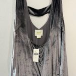 Anthropologie Maeve NWT Monique Wide Leg Crushed Velvet Suspender Jumpsuit Small Photo 4