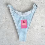 Strawberry‎ Milk Mob Tequila Sunrise Blue Gingham Bikini Bottom NWT Sz XL Photo 2