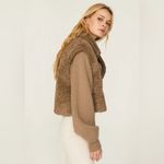 Maje  Belia‎ Faux Fur Jacket in Brown NWT Size 40 Large Photo 2