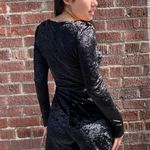 Garage black velvet Romper sz xs Photo 2