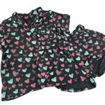 MeUndies UltraModal Short Sleeve PJ Set in Drawn to Me Hearts Size XL Valentines Pink Photo 0