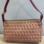 Fendi  Vintage Zucchino Baguette Shoulder Bag - Red - Preowned Photo 1