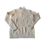 Croft & Barrow  Cream Long Sleeve Cable Knit Sweater Women M 1/4 Zip Pullover Photo 3