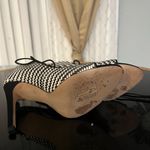 ZARA  Elegant Black and‎ White Striped Women's Heels Photo 5