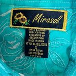 Mirasol Women Jacket Blue Boho Embroidered Floral Mandarin Collar Sz S Carriage Photo 8