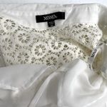 XOXO Women's White Chiffon Embroidered Lace Sheer Top Blouse Size Medium Photo 7