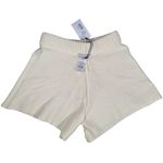 We Wore What  XS Pull‎ On Sweater Short Chunky Cozy Stitch Zel Ivory Knit Photo 3