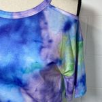 Aly Daly Blue Purple Green Tie Dye Off One Shoulder T Photo 2