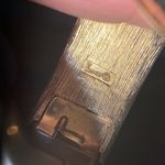 Trifari Singed Crown  Hinge Cuff Gold Tone Bracelet Rare 1960s Photo 1