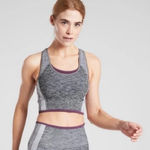 Athleta  Sports Bra Womens Small Purple Grey‎ Impact Double Layer Racerback Photo 0