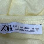 ZARA Women's Yellow Short sleeve Crew Neck Slim Fit Crop Tee T-shirt Top Size M Photo 2