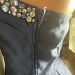 Midnight Doll Midnight Blue Juniors Size 3 Rhinestone Elegant One-Shoulder Mini Navy Dress NWT Photo 5