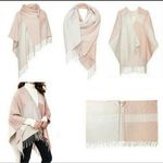 SOIA & KYO  tan fringe poncho sweater Photo 2